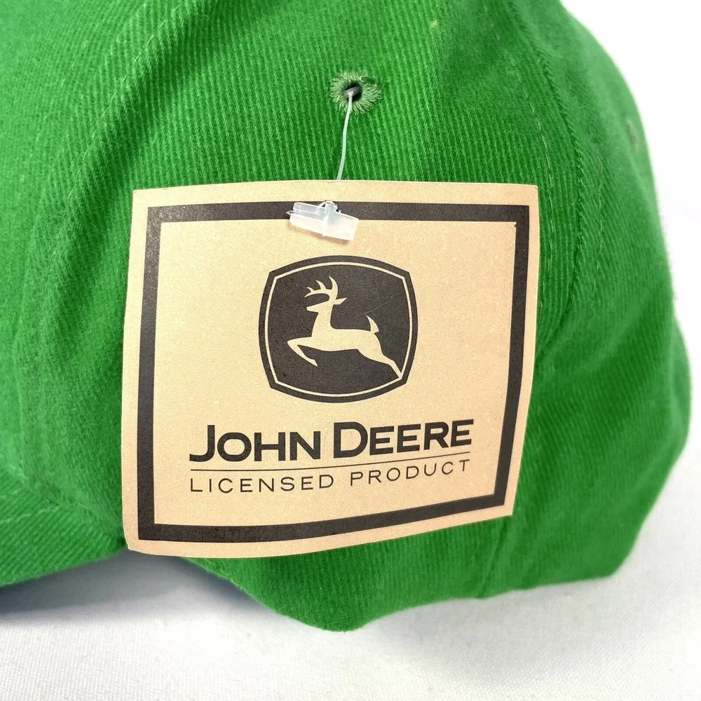 John Deere Green Trucker Hat Snapback Mesh Farm Tractor Cap Adult OS NWT